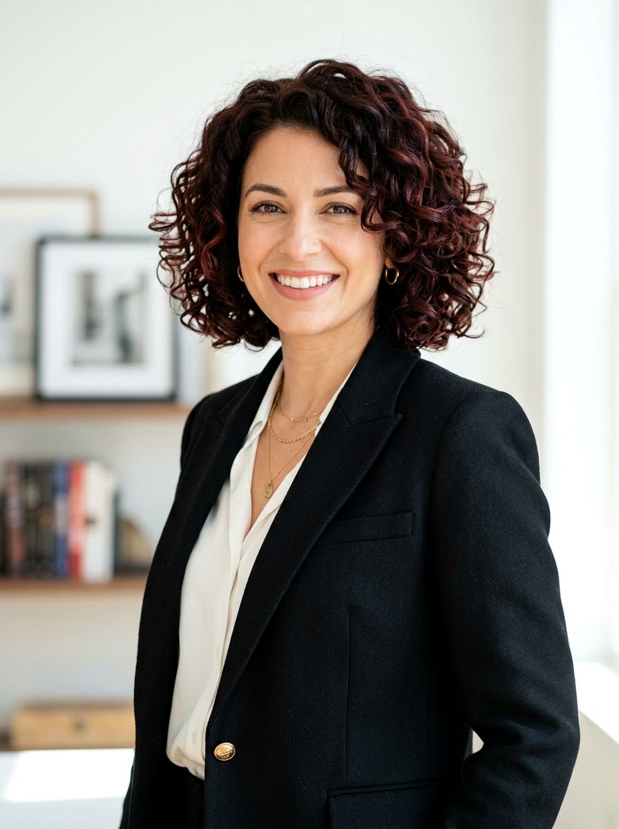 Dark Mahogany Red Curly Bob - 20 red curly bob color ideas - 20 red curly bob color ideas