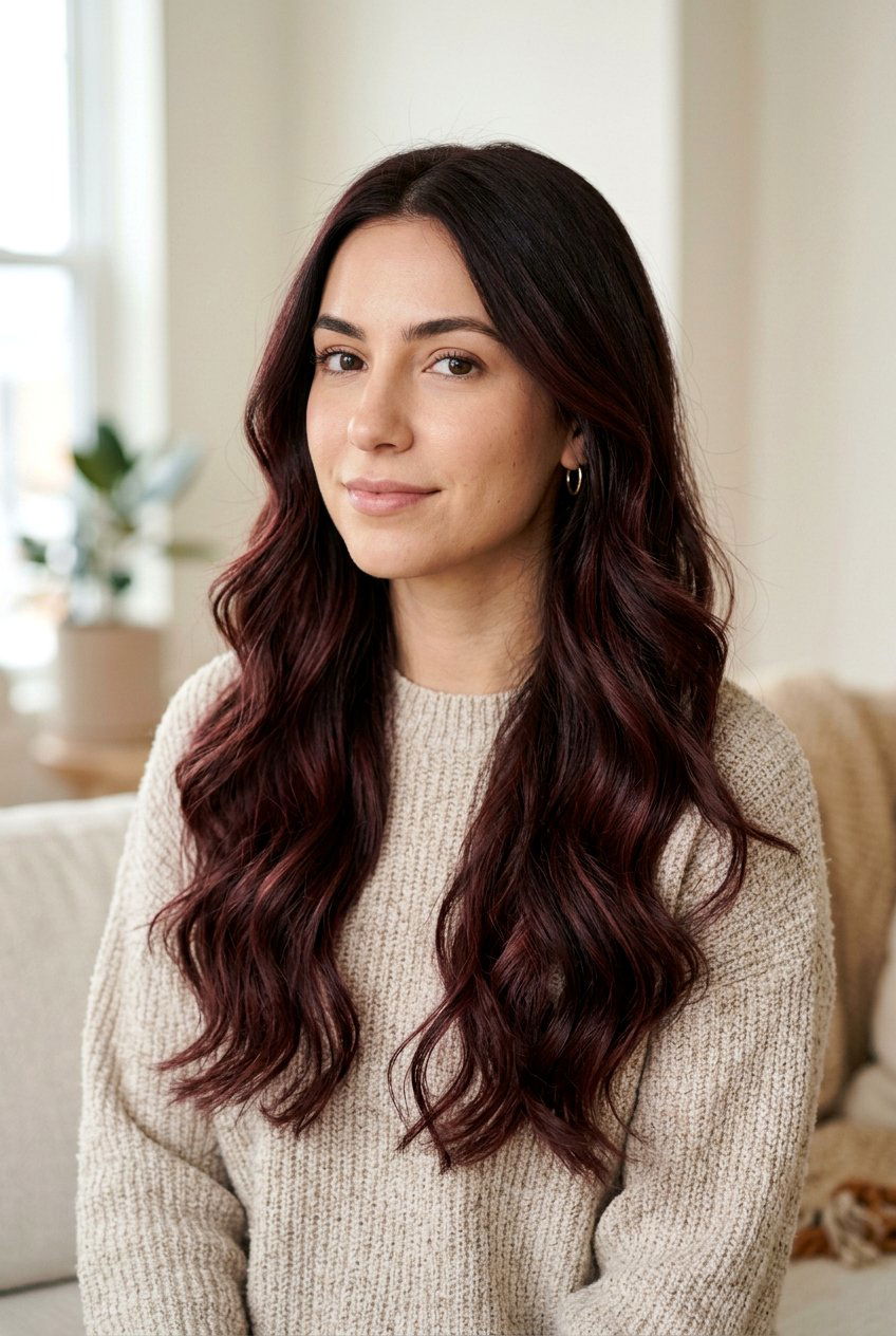 Dark Maroon Balayage On Dark Hair - 20 maroon balayage on dark hair - 20 maroon balayage on dark hair