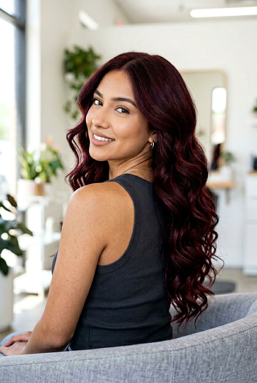 Dark Merlot Hair Color For Long Hair - 20 merlot hair color ideas - 20 merlot hair color ideas