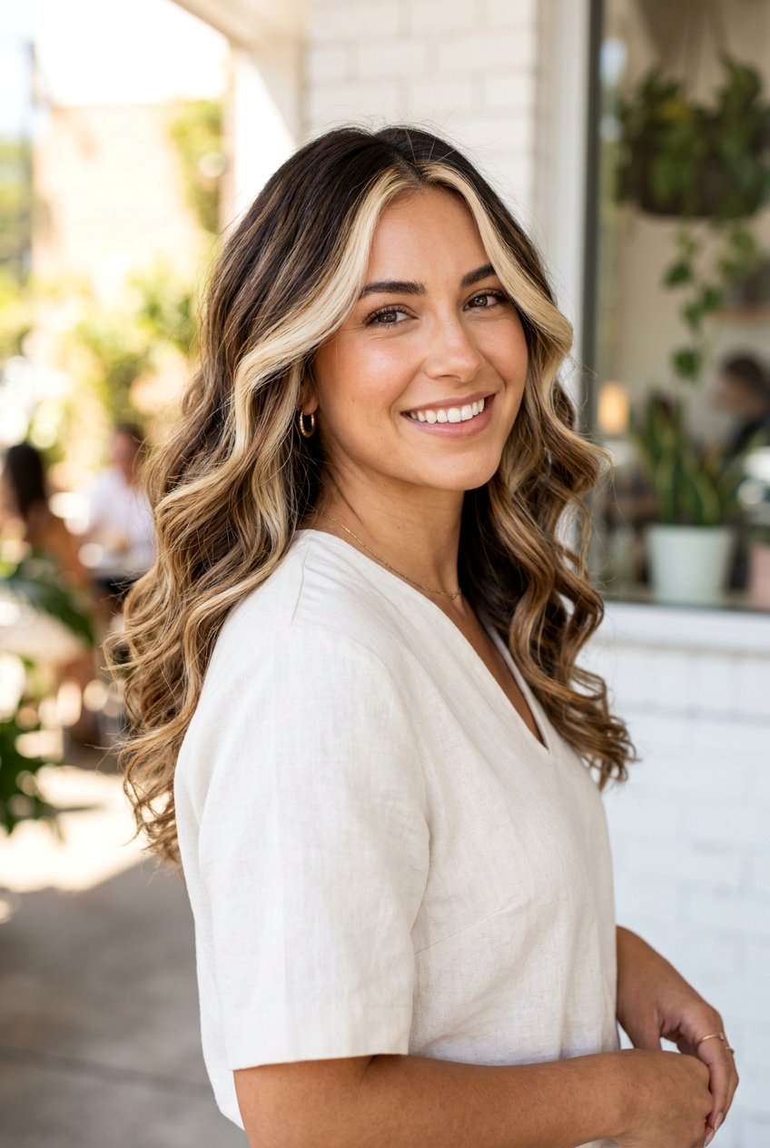 Dark Mocha Balayage With High Contrast Money Piece - 20 dark mocha balayage with money piece - 20 dark mocha balayage with money piece