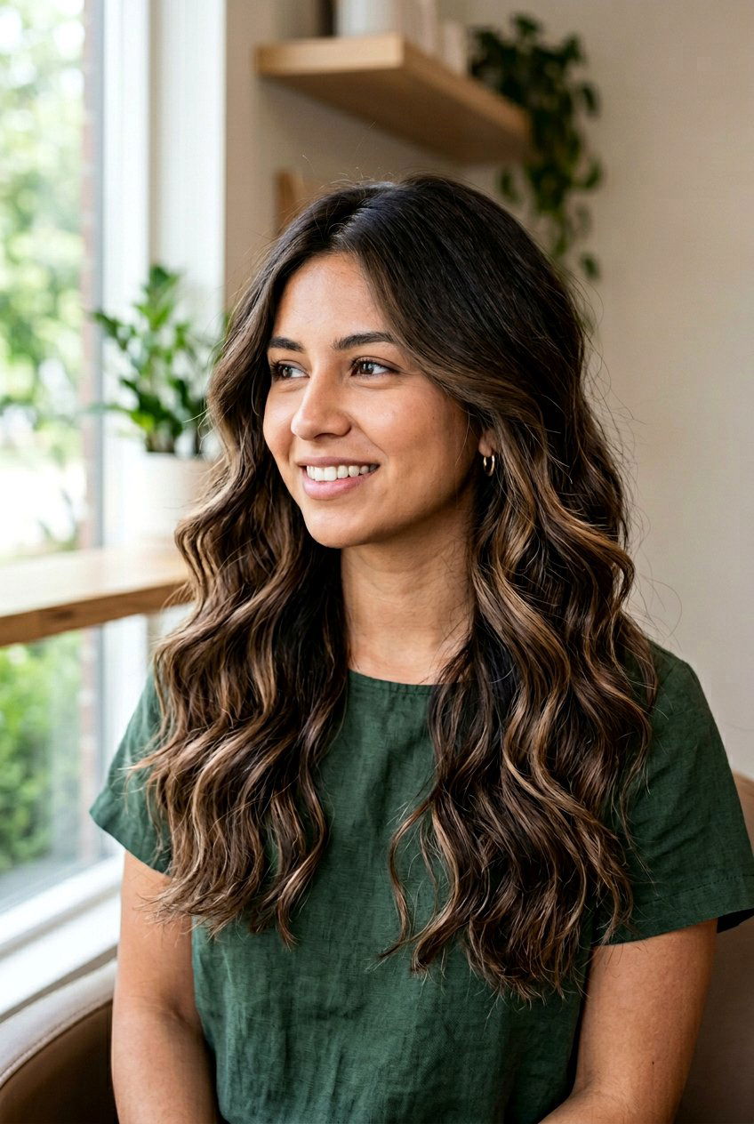 Dark Mocha Balayage With Peekaboo Money Piece - 20 dark mocha balayage with money piece - 20 dark mocha balayage with money piece