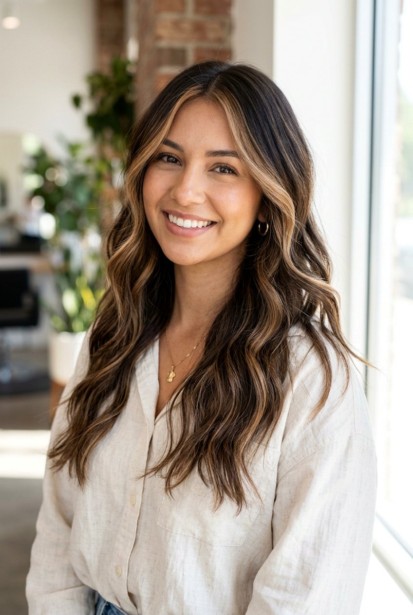 Dark Mocha Balayage With Soft Melted Money Piece - 20 dark mocha balayage with money piece - 20 dark mocha balayage with money piece
