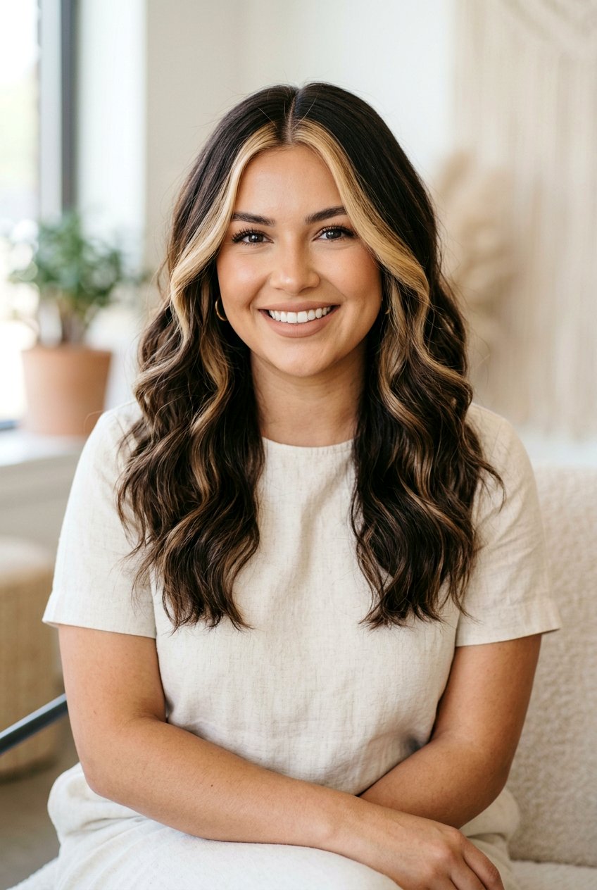 Dark Mocha Balayage With Thick Money Piece - 20 dark mocha balayage with money piece - 20 dark mocha balayage with money piece