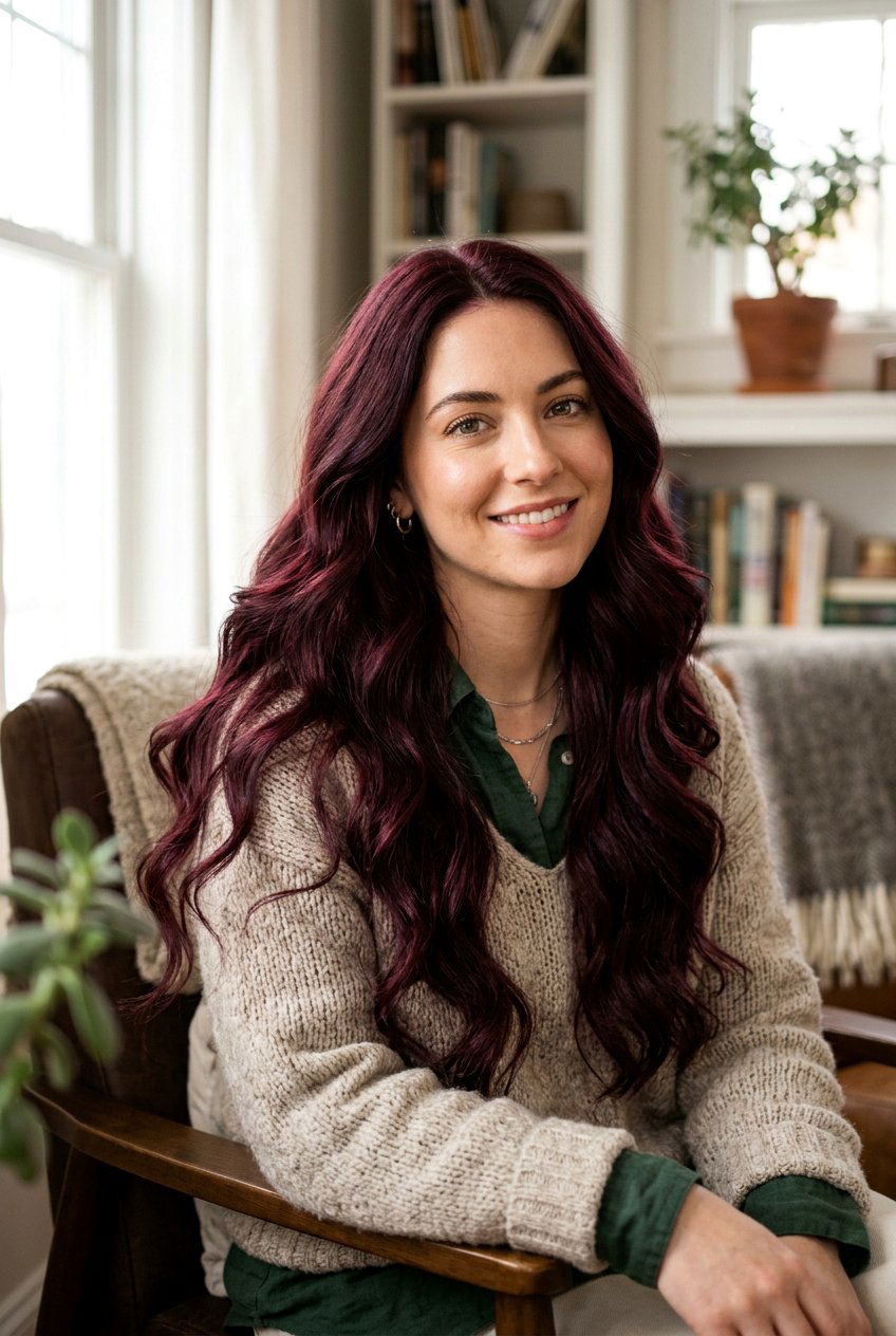 Dark Mulberry Burgundy Hair - 20 mulberry hair color ideas - 20 mulberry hair color ideas