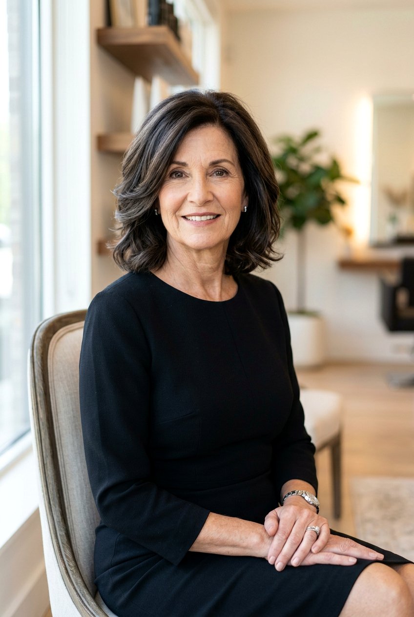 Dark Mushroom Brown - 20 mushroom brunette highlights for older women - 20 mushroom brunette highlights for older women