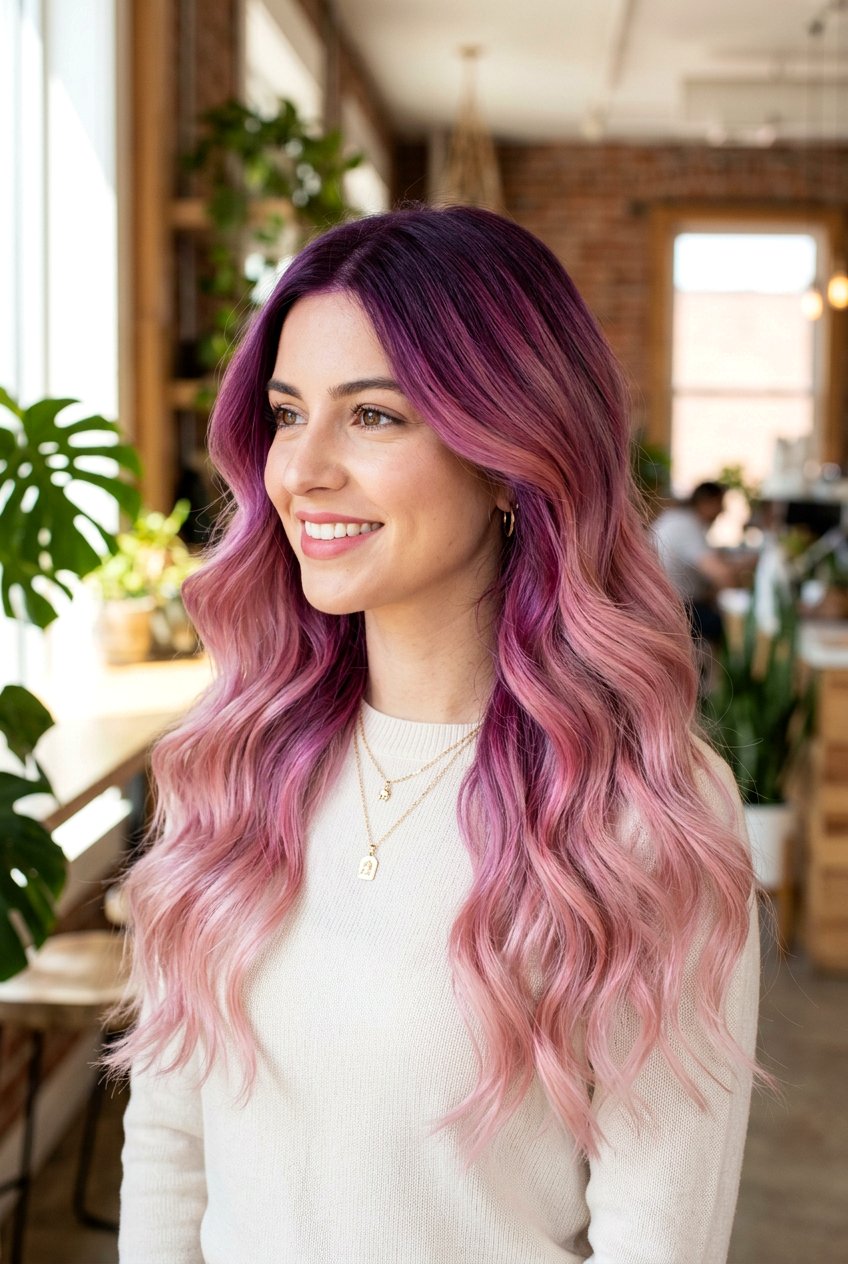 Dark Purple Pink and Pastel Pink Unicorn Hair Color - 20 unicorn hair color ideas - 20 unicorn hair color ideas