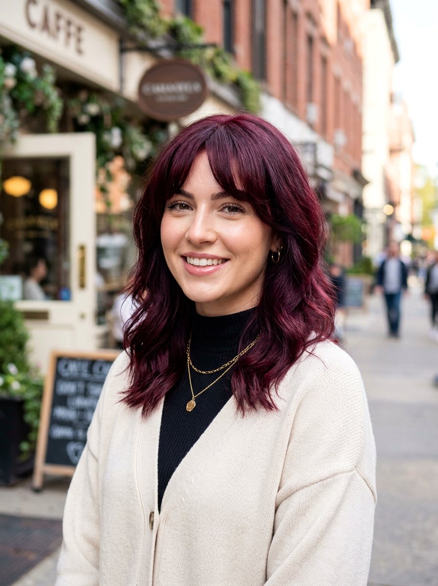 Dark Raspberry Hair Color - 20 wine brunette hair color - 20 wine brunette hair color