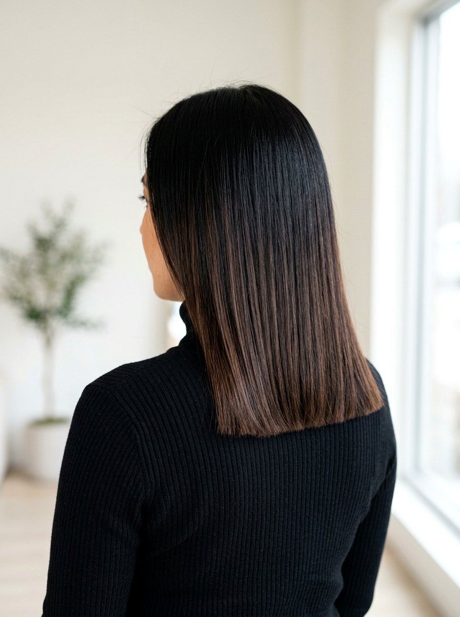 Dark Roast Balayage Blunt Cut - 20 dark roast balayage on black hair - 20 dark roast balayage on black hair