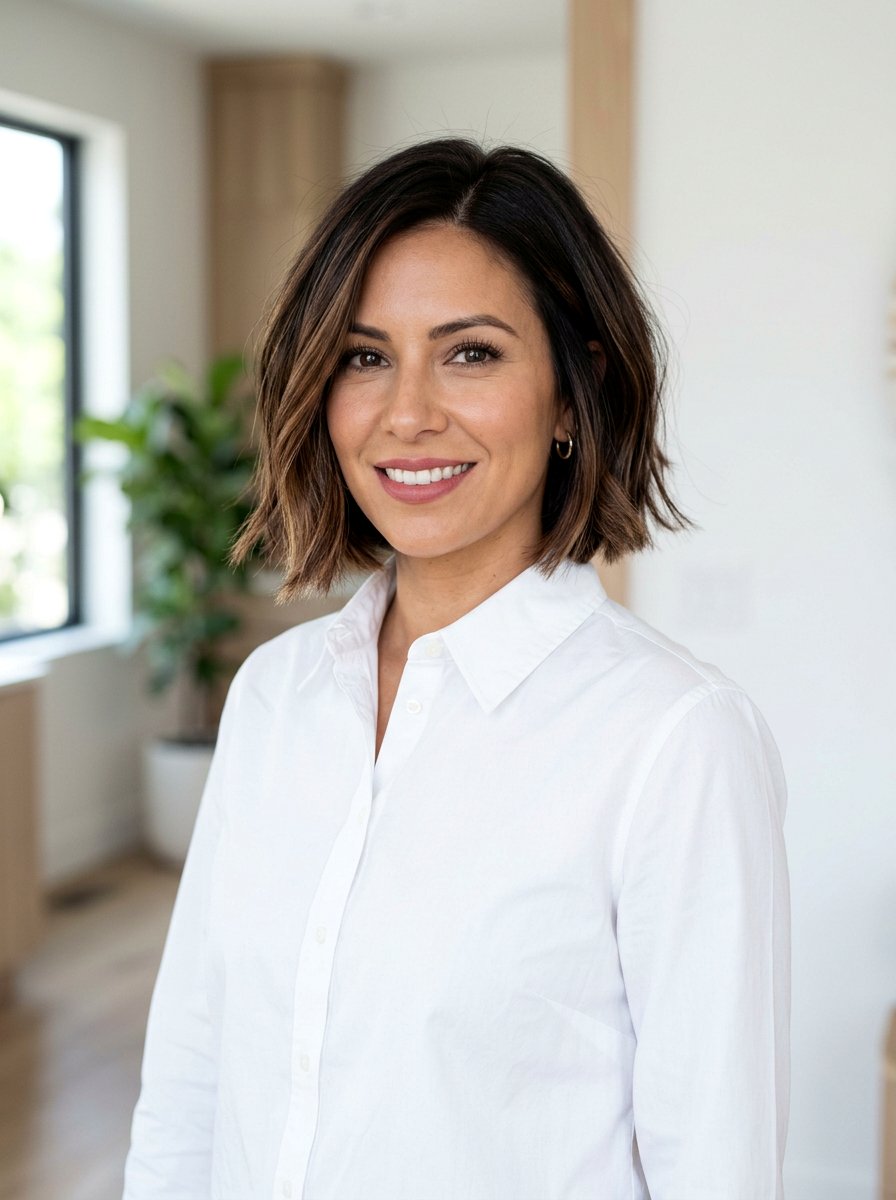 Dark Roast Balayage Bob Haircut - 20 dark roast balayage on black hair - 20 dark roast balayage on black hair