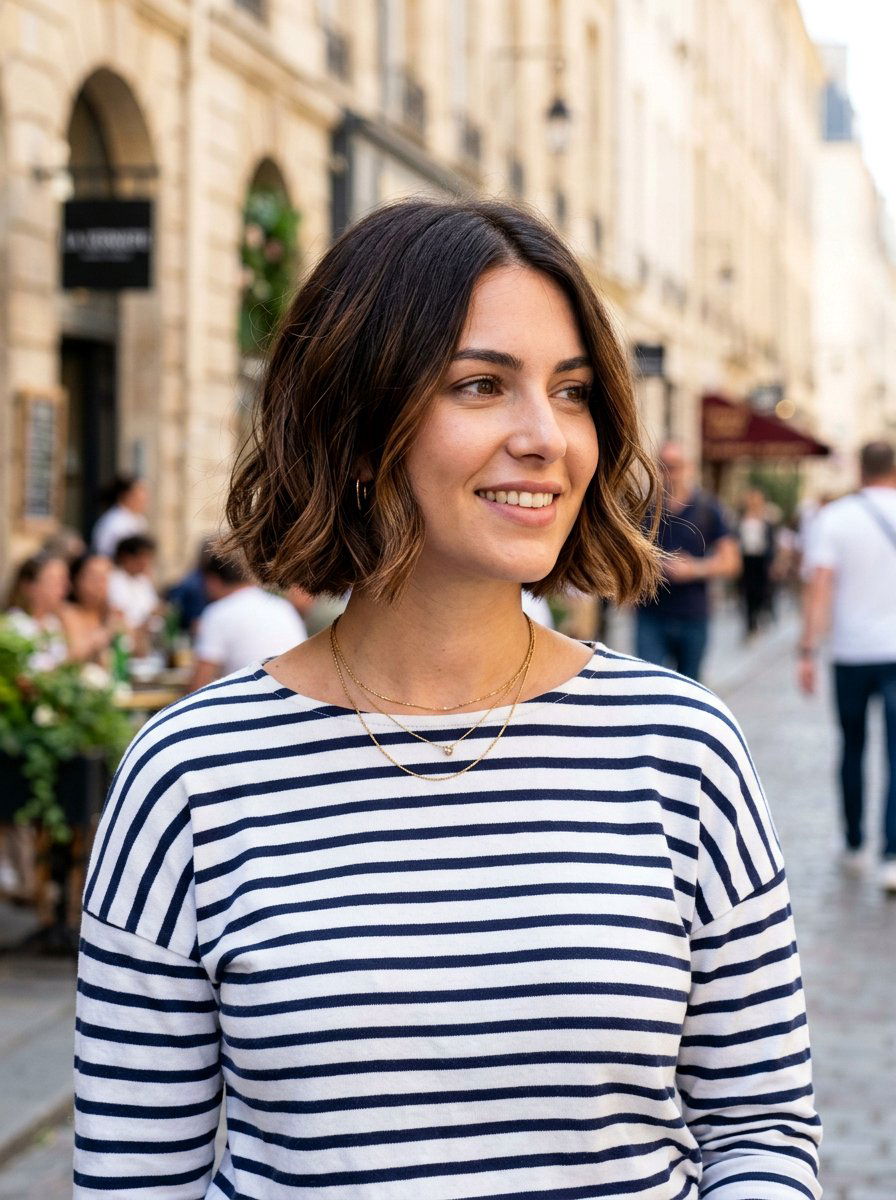 Dark Roast Balayage French Bob - 20 dark roast balayage on black hair - 20 dark roast balayage on black hair