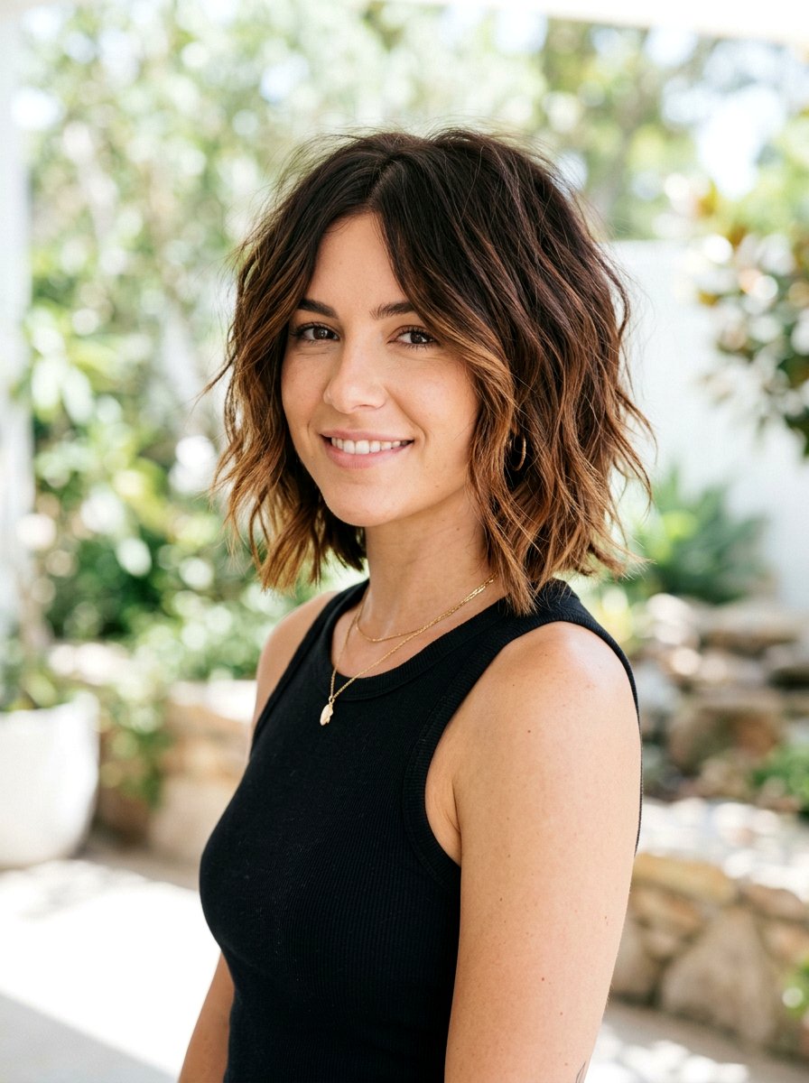 Dark Roast Balayage Textured Cut - 20 dark roast balayage on black hair - 20 dark roast balayage on black hair