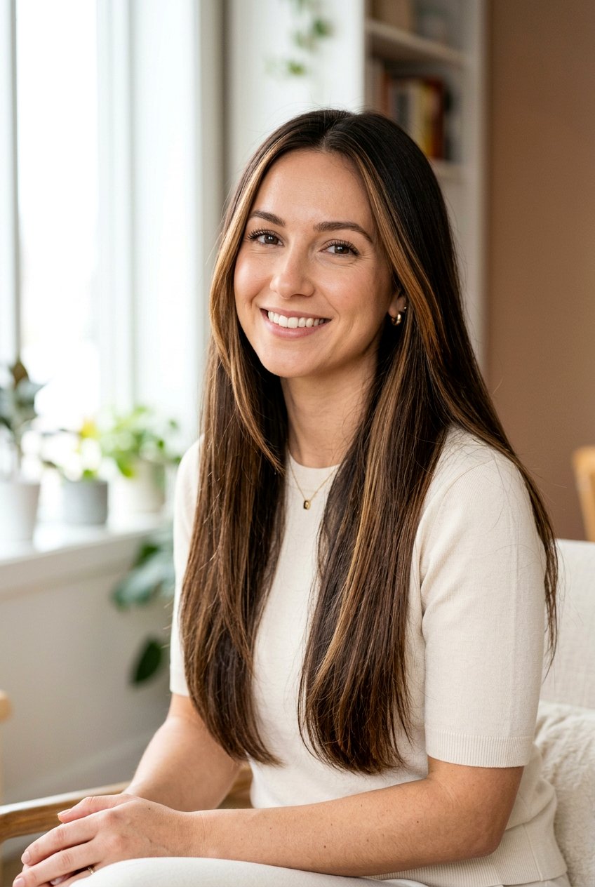 Dark Roast Brunette with Face Framing Highlights - 20 dark roast brunette hair - 20 dark roast brunette hair