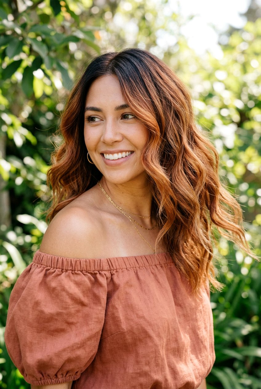 Dark Root Copper Bronde Balayage - 20 copper bronde balayage - 20 copper bronde balayage
