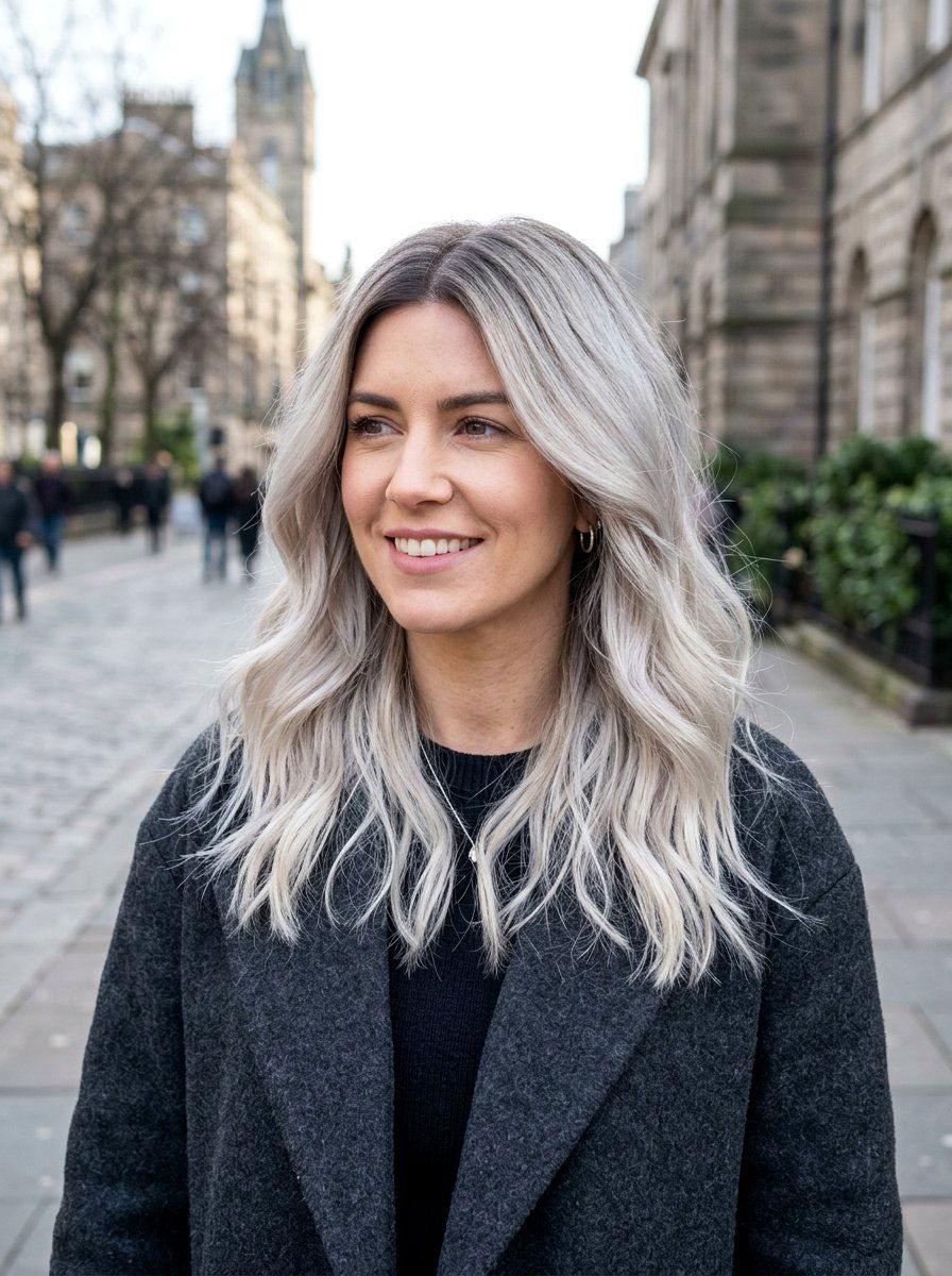 Dark Root Silver Blonde - 20 silver blonde hair color for winter - 20 silver blonde hair color for winter