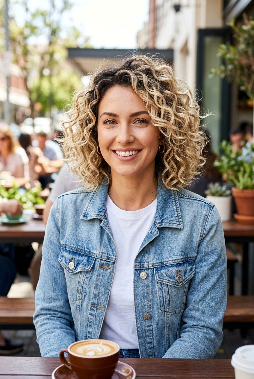 Dark Roots Blonde Curly Bob - 20 blonde curly bob color ideas - 20 blonde curly bob color ideas