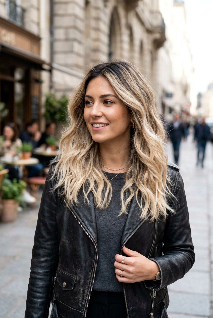 Dark Roots With Champagne Beige Blonde Highlights - 20 champagne beige blonde highlights - 20 champagne beige blonde highlights