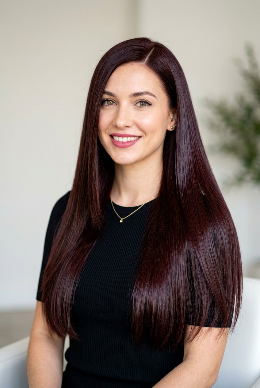 Dark Ruby Brunette All Over Color - 20 ruby brunette hair color - 20 ruby brunette hair color