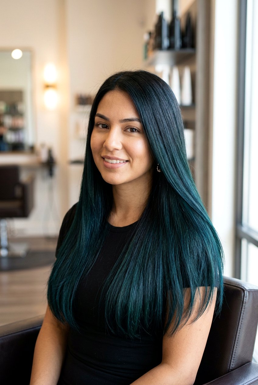 Dark Teal Balayage On Dark Hair - 20 teal balayage on dark hair - 20 teal balayage on dark hair