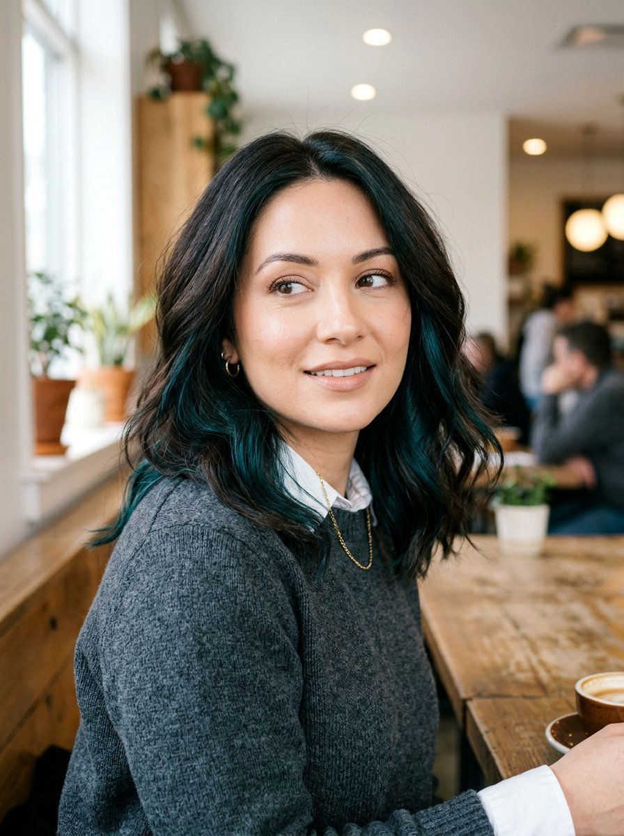 Dark Turquoise Peekaboo Highlights - 20 turquoise peekaboo highlights - 20 turquoise peekaboo highlights