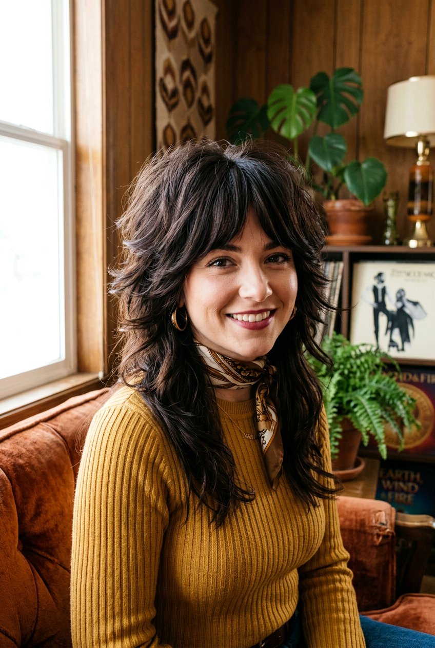 Dark brown 70s shag - 20 1970s shag haircut - 20 1970s shag haircut