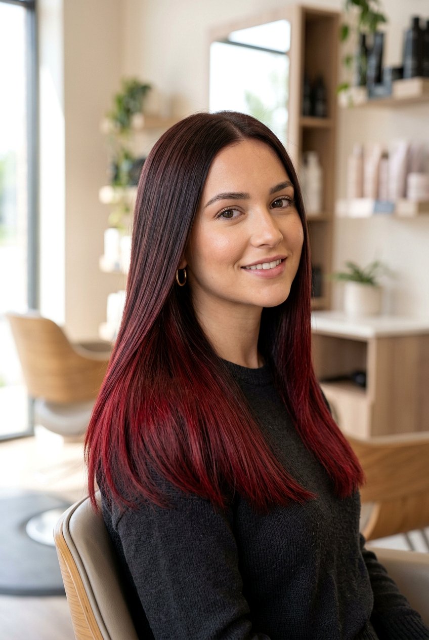 Dark brown cherry ombre - 20 red ombre hair color - 20 red ombre hair color