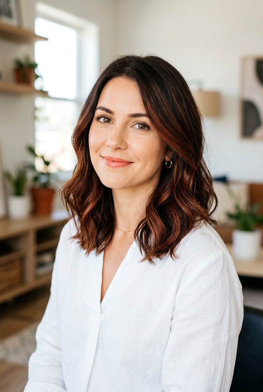 Dark brown hair with auburn balayage - 20 auburn balayage for shoulder length hair - 20 auburn balayage for shoulder length hair