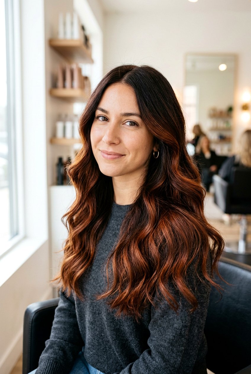 Dark brown to auburn ombre - 20 brunette ombre hair color - 20 brunette ombre hair color