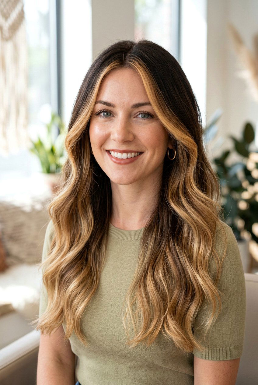 Dark brown to honey blonde ombre - 20 brunette ombre hair color - 20 brunette ombre hair color