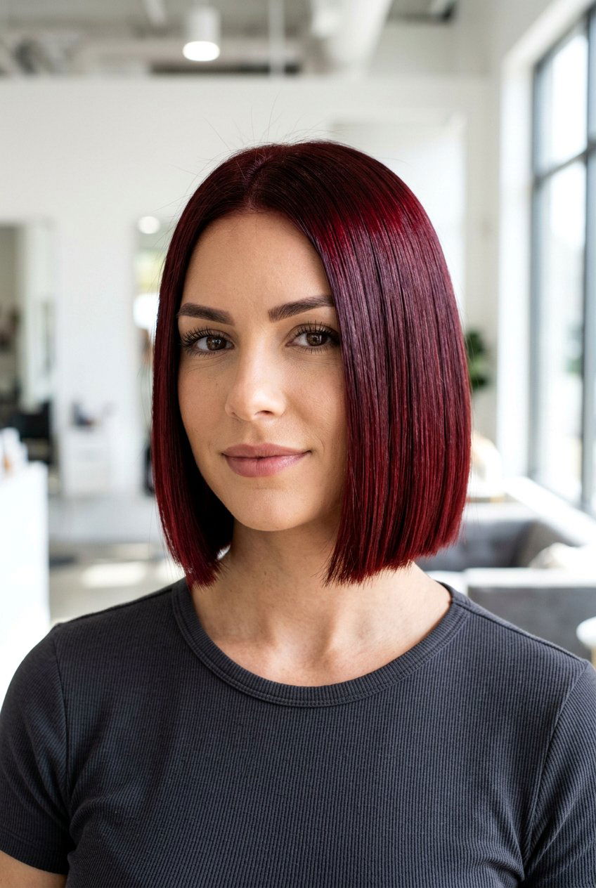 Dark cherry red bob - 20 dark cherry red hair - 20 dark cherry red hair