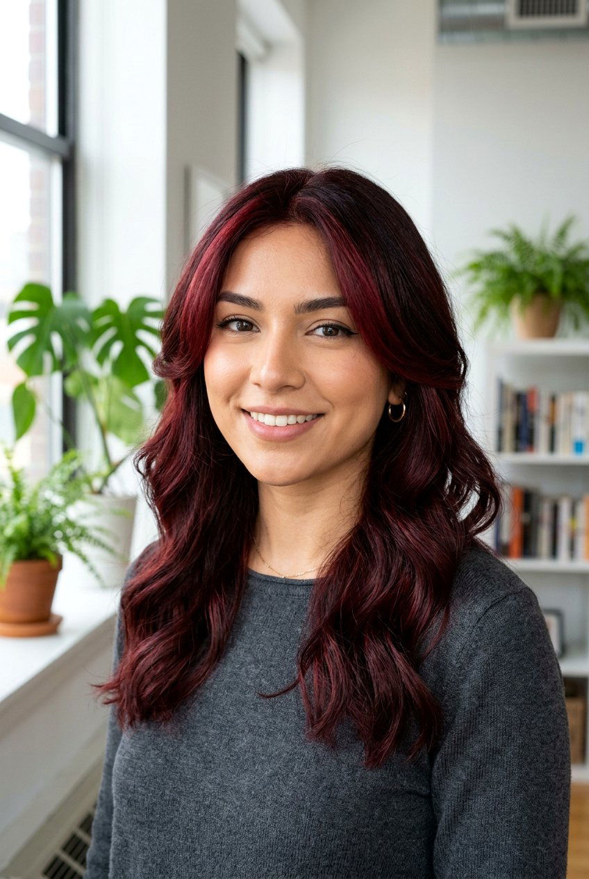 20 Bold Dark Cherry Red Hair Colors for a Striking Look