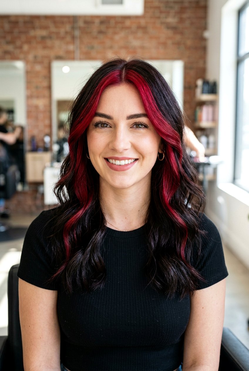 Dark cherry red money piece - 20 dark cherry red hair - 20 dark cherry red hair