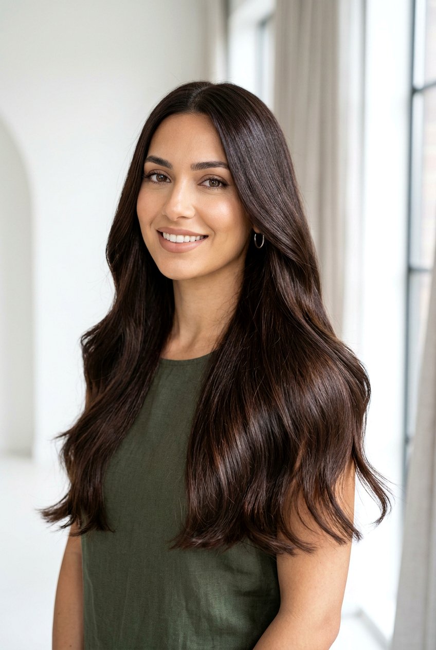 Dark chocolate brown - 20 brunette hair color ideas for fall - 20 brunette hair color ideas for fall