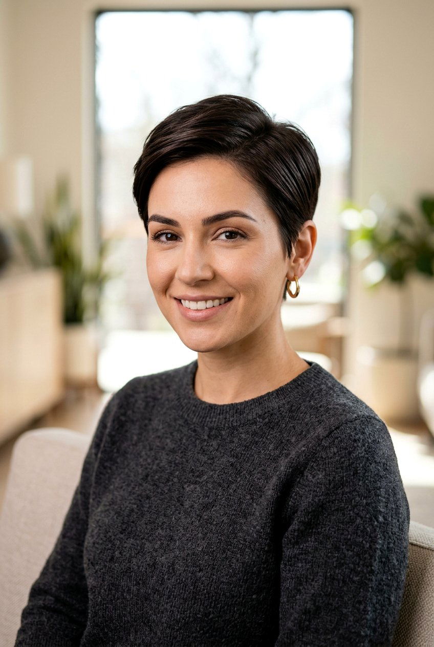 Dark chocolate pixie - 20 hair color ideas for short hair - 20 hair color ideas for short hair