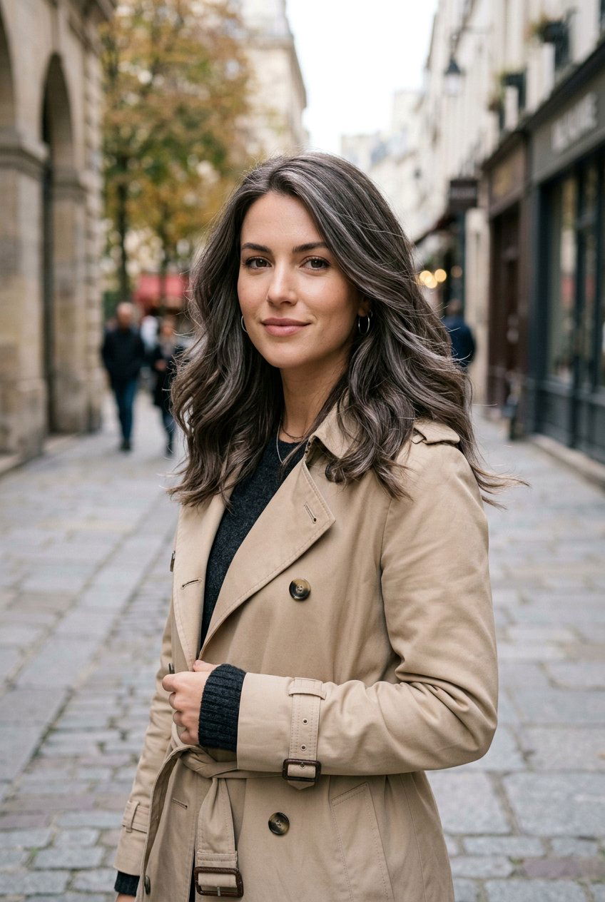 Dark mushroom brown with ash gray tones - 20 mushroom brunette gray blend - 20 mushroom brunette gray blend