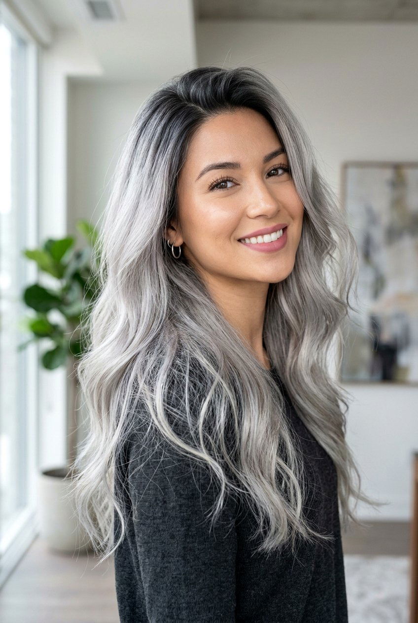 Dark root pearl gray - 20 pearl gray hair color - 20 pearl gray hair color