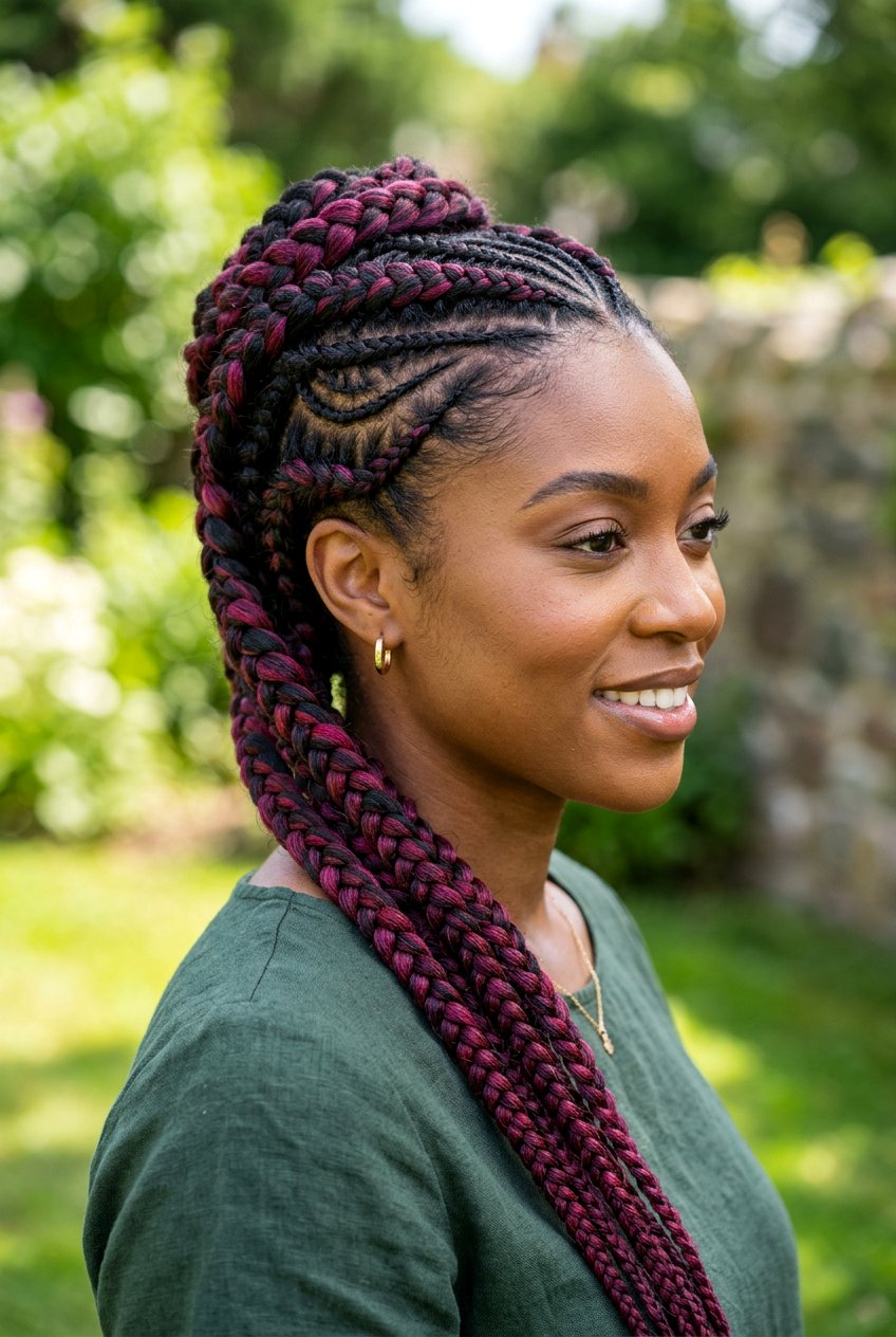 Deep Berry Highlights Black Hair - 20 black hair with red highlights - 20 black hair with red highlights