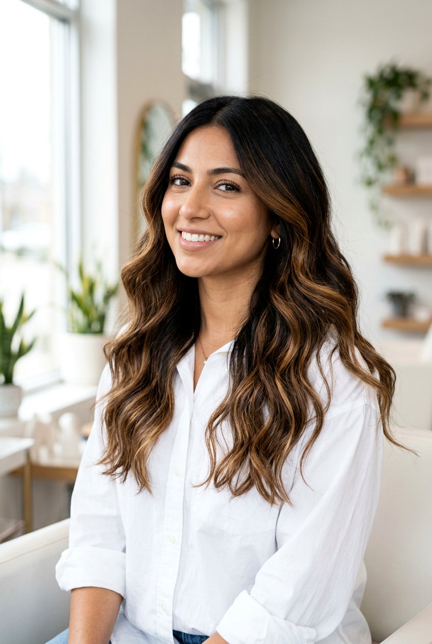 Deep Caramel Balayage For Dark Hair - 20 caramel balayage for long layers women - 20 caramel balayage for long layers women