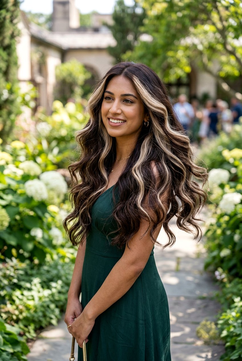 Deep Cocoa Brown With High Contrast Beige Balayage - 20 cocoa brunette with beige balayage - 20 cocoa brunette with beige balayage