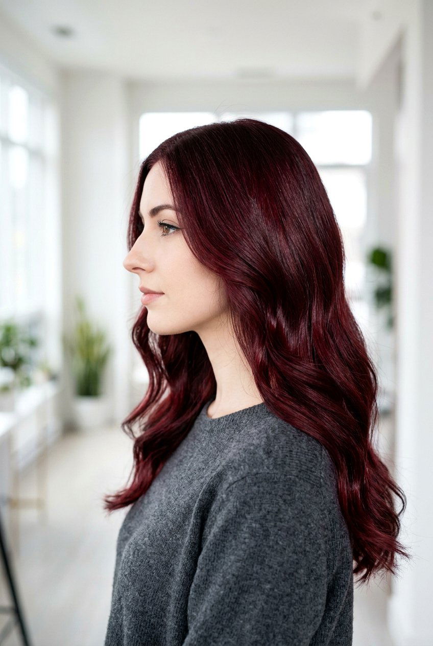 Deep Garnet Hair - 20 burgundy hair color ideas - 20 burgundy hair color ideas
