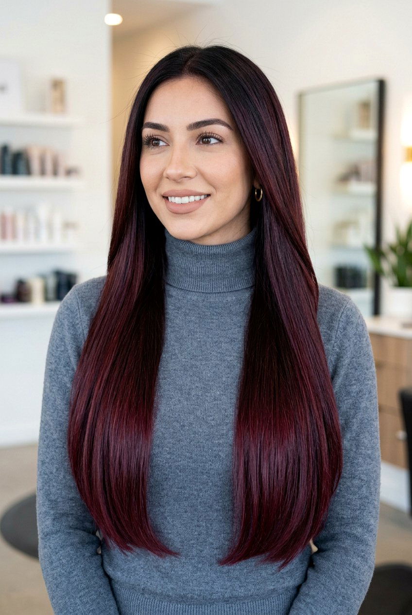Deep Maroon Wine Balayage - 20 burgundy wine balayage - 20 burgundy wine balayage