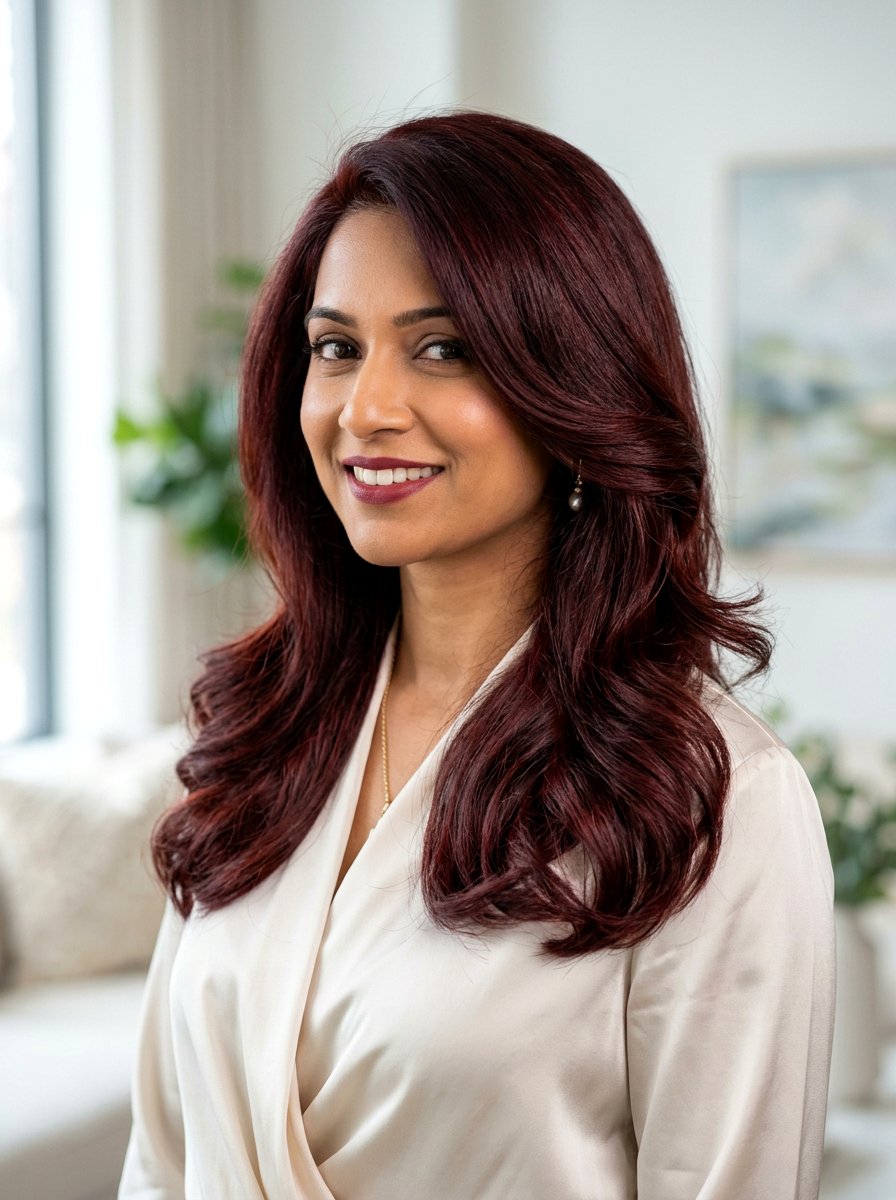 Deep Merlot Hair Color - 20 wine brunette hair color - 20 wine brunette hair color