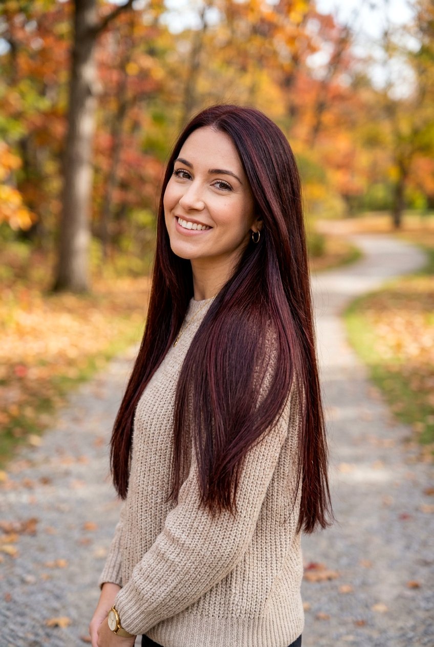 Deep Merlot Hair On Dark Brown Hair - 20 merlot hair color ideas - 20 merlot hair color ideas