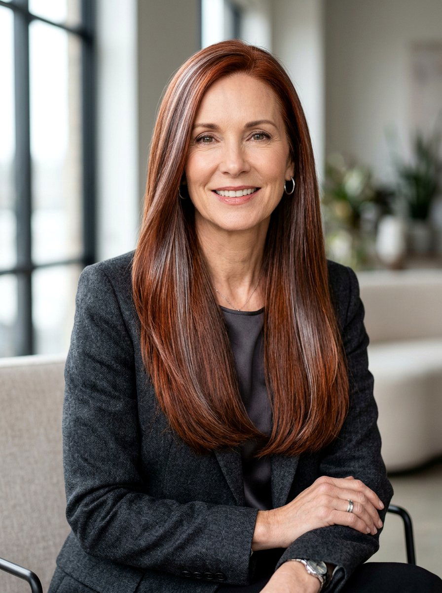 Deep Metallic Copper - 20 soft copper for mature women - 20 soft copper for mature women