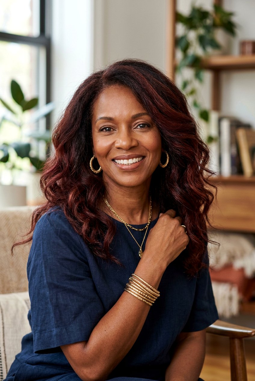 Deep Red Auburn Balayage For Dark Skin - 20 auburn balayage for women over 50 - 20 auburn balayage for women over 50