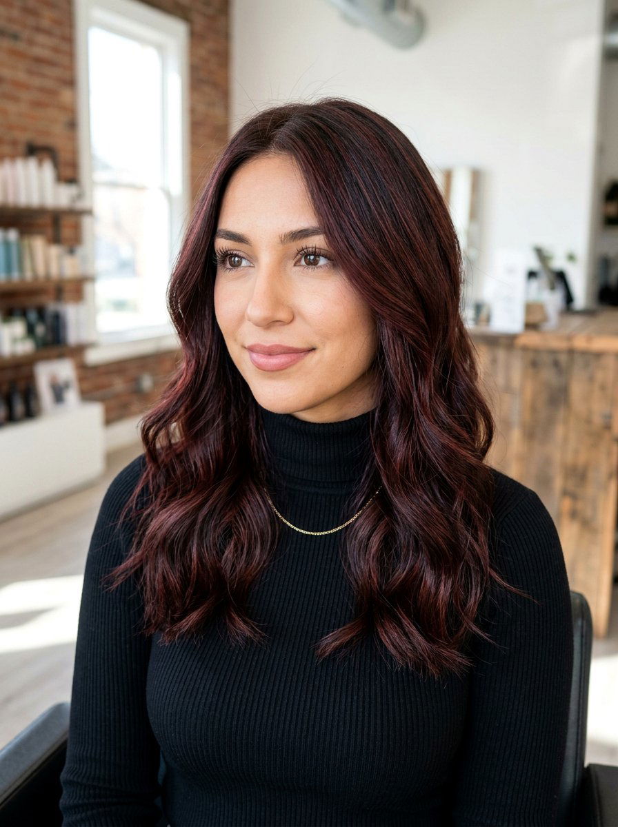 Deep Red Babylights On Brunette Hair - 20 red babylights for dark brunette hair - 20 red babylights for dark brunette hair