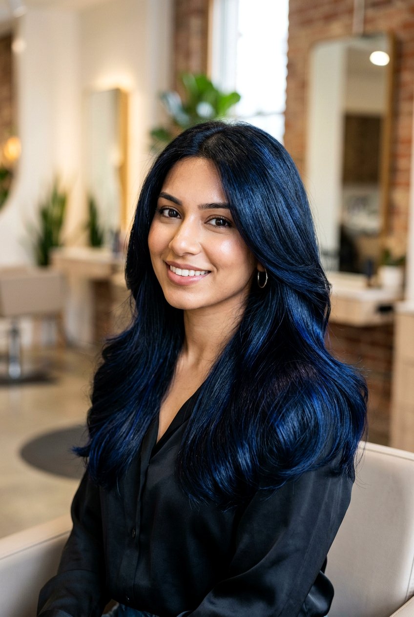 Deep Sapphire Black - 20 blue black hair color - 20 blue black hair color