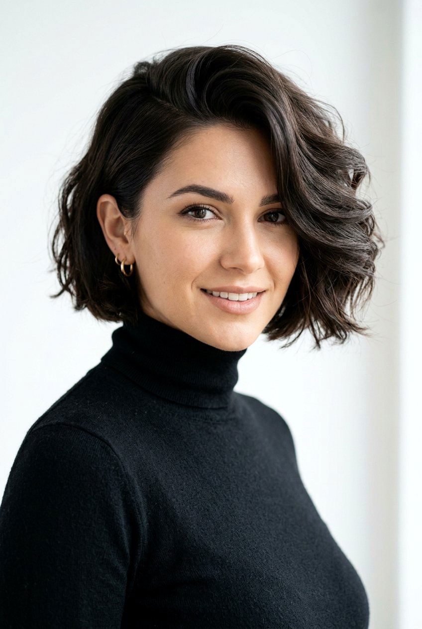 Deep Side Part - 20 school hairstyle for short bob hair - 20 school hairstyle for short bob hair