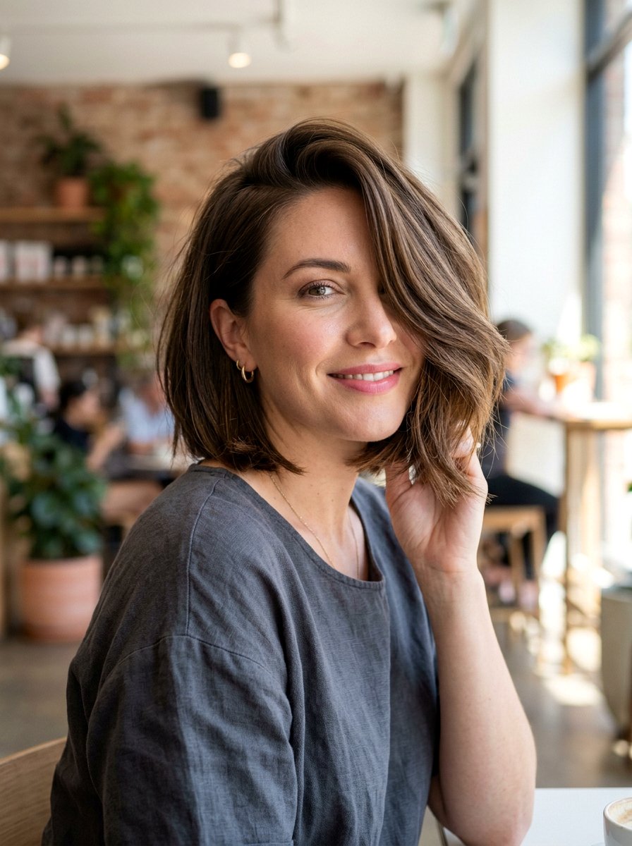 Deep Side Part Bob - 20 hairstyle to cover sparse hairline - 20 hairstyle to cover sparse hairline