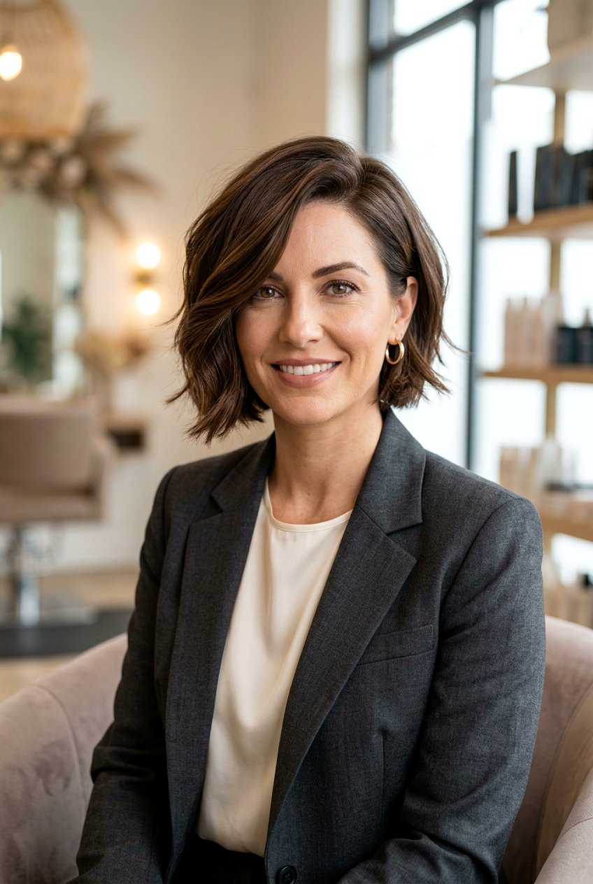 Deep Side Part Bob For Temple Hair loss - 20 haircut for hair loss around temples women - 20 haircut for hair loss around temples women