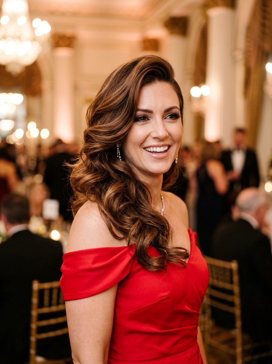 Deep Side Part Bouncy Blowout - 20 party hairstyle with bouncy blowout - 20 party hairstyle with bouncy blowout